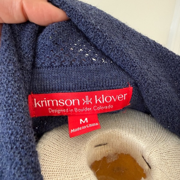 Krimson Klover Everlasting Sweater Tunic Ultrafine Merino Wool Blue Medium - Picture 6 of 10